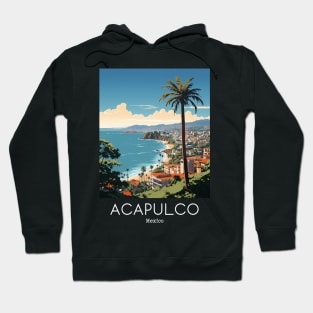 A Vintage Travel Illustration of Acapulco - Mexico Hoodie